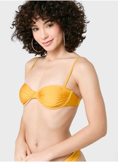 Coconut Cove Plunge Neck Bikini Top And Bottom Set  - Image 3