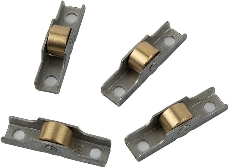 عجلة ستارة الفولاذ المقاوم للصدأ 4 قطع عجلة مسطحة بكرة باب منزلقة عداء مسار الأجهزة - Image 5