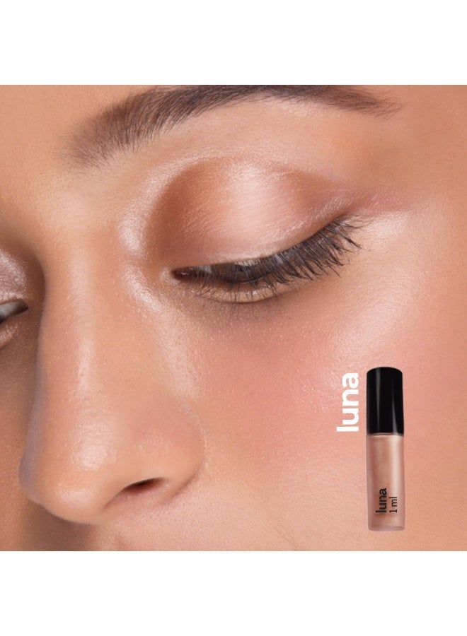 Ruby's Organics Mini Metallic Liquid Eyeshadow for Women- Eye Makeup, Smooth Glide Insta Dry Formula, Smudge proof, Waterproof, Long Lasting and Highly Pigmented, Paraben Free, Vegan - Luna, 3ml - Image 3