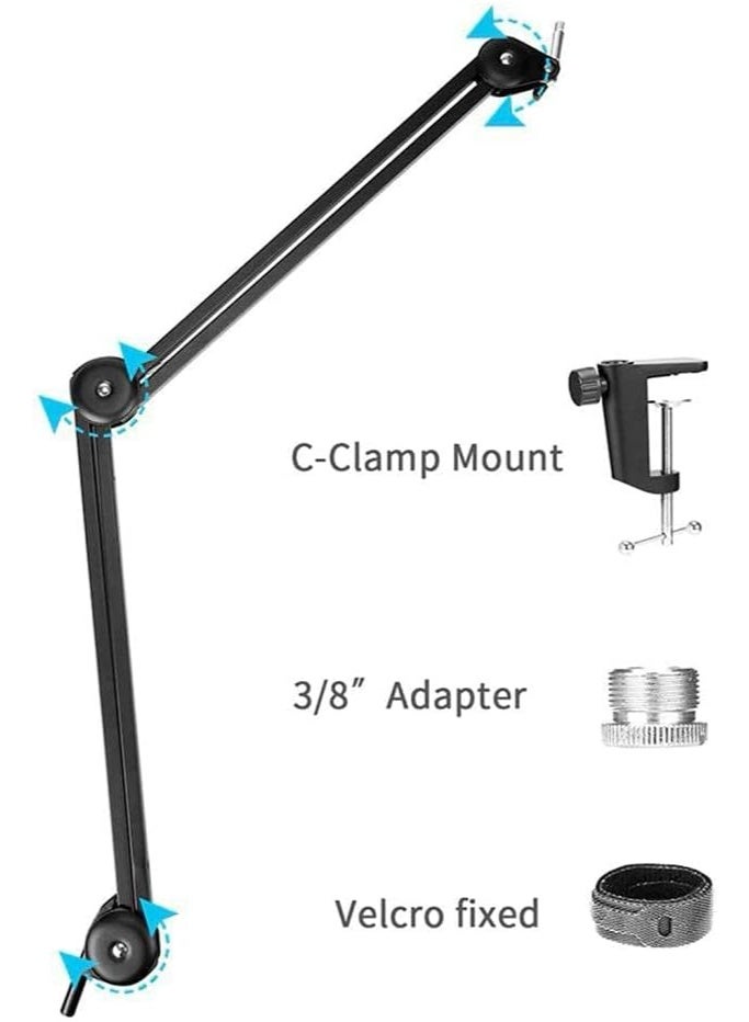 Large Microphone Boom Arm Mic Stand - Image 3