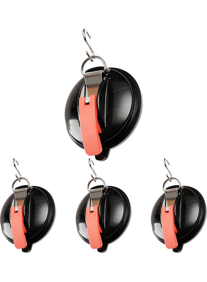 NIBEMINENT 4-Piece Plastic Vacuum Sucker Hook Black 25.00 x 2.00 10.00cm - Image 5