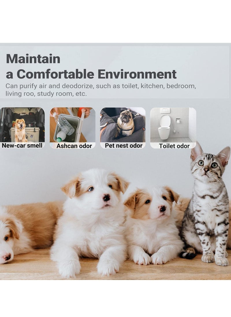 Excefore - Smart Pet Smell Deodorizer, Litter Box Odor Eliminator, Auto On/Off, Rechargeable Dust-Free Litter Genie for Cat Litter Box, Bathroom Wardrobe and Small Area - Image 1