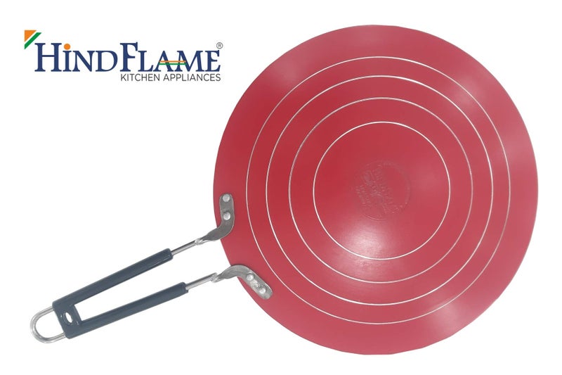 Hindflame Concave Tawa 275 mm Diameter (Aluminium, Non-Stick) 1 Year Warranty (ISI Certified & BIS Approved) with 1 Scrubber and 1 Spatula - Image 2