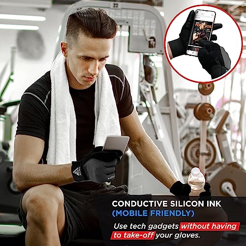 RDX Weight Lifting Gloves Gym Workout, Full Finger Touch Screen, Breathable Anti Slip Padded Palm Protection, Fitness Strength Training Powerlifting HIIT WOD Exercise, Men Women Home Gym Cycling - Image 5