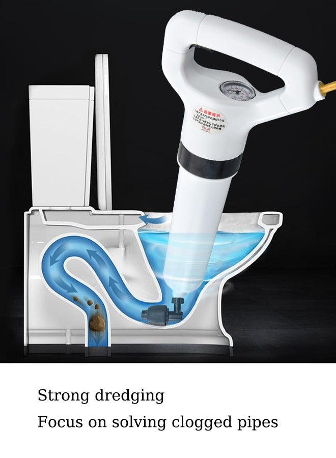 Toilet uncloggers,Sewer uncloggers,Drain Clog Remover, High-Pressure Air Drain Blaster， Toilet bathtub floor drain pipe unclogger， Used for bathroom, sink, floor, kitchen blockage - Image 5