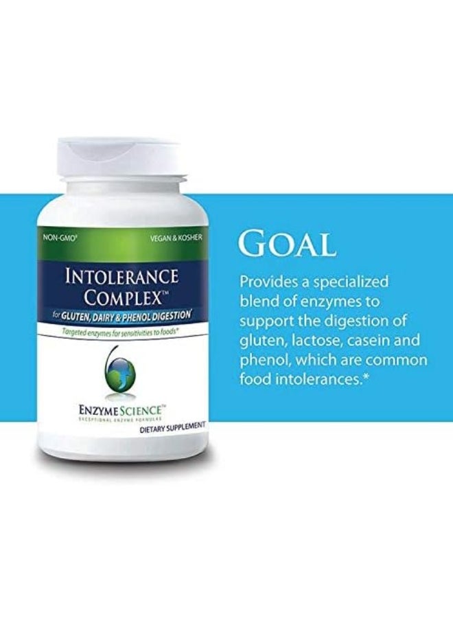 Enzyme Science - Enzyme Science™ Intolerance Complex™, 30 Capsules – Comprehensive Support for Common Digestive Sensitivities–Gluten, Casein, Lactose, Phenol Sensitivities, and Complex Carbohydrates Intolerance Relief - Image 1