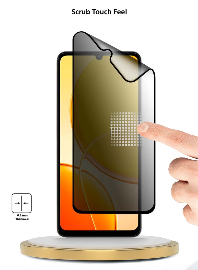 Wtech vivo Y04 4G / vivo Y29s 5G 2025 Premium Nano Ceramic Privacy Full Glue Full Cover Matte Flexible Screen Protector (MSCNMP) - Clear/Black - Image 3