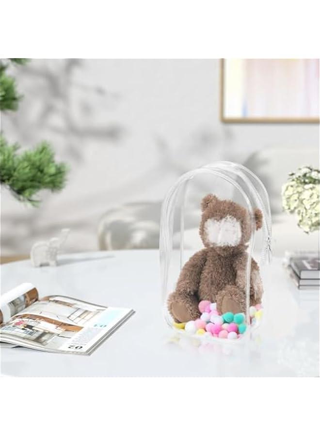 Arabest Clear Figure Display Bag for Labubu, Thickening Figures Storage Bag with Keychain, Medium Doll Hanging Blind Box, Portable Single Zipper Closure Dustproof Collectibles Case for Dolls, Figures  - Image 4