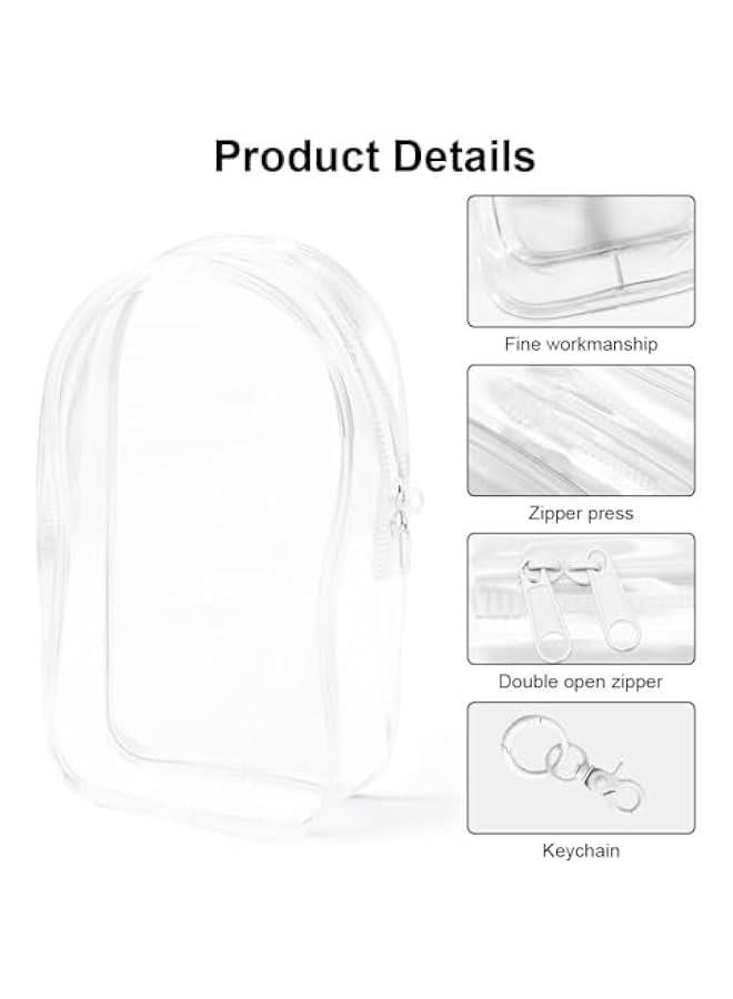 Arabest Clear Figure Display Bag for Labubu, Thickening Figures Storage Bag with Keychain, Medium Doll Hanging Blind Box, Portable Single Zipper Closure Dustproof Collectibles Case for Dolls, Figures  - Image 5