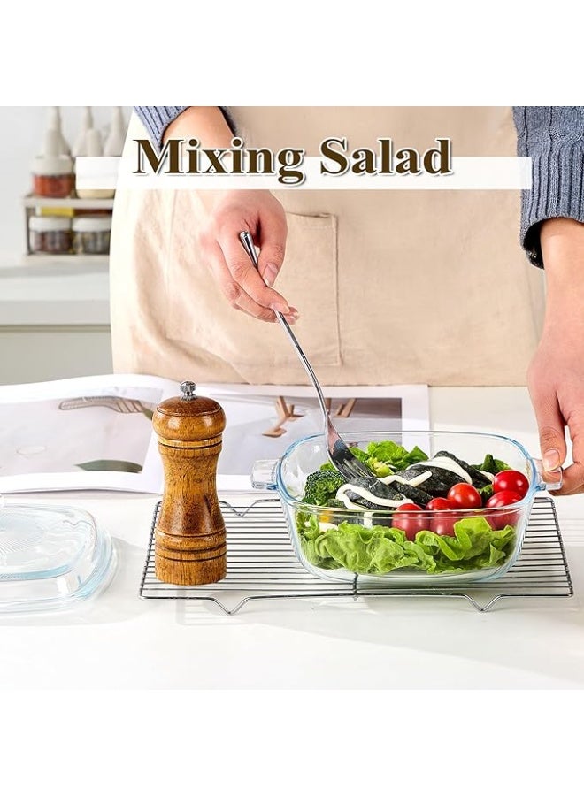 LENND Casserole Dish with Lid, Glass Casserole Cookware, 22CM Square Casseroles Dishs, Glass Small Bowl With Lid, Baking Dishs, Serving Dish Food Container for Cooking, Oven and Microwave Safe (1.2L) - Image 5