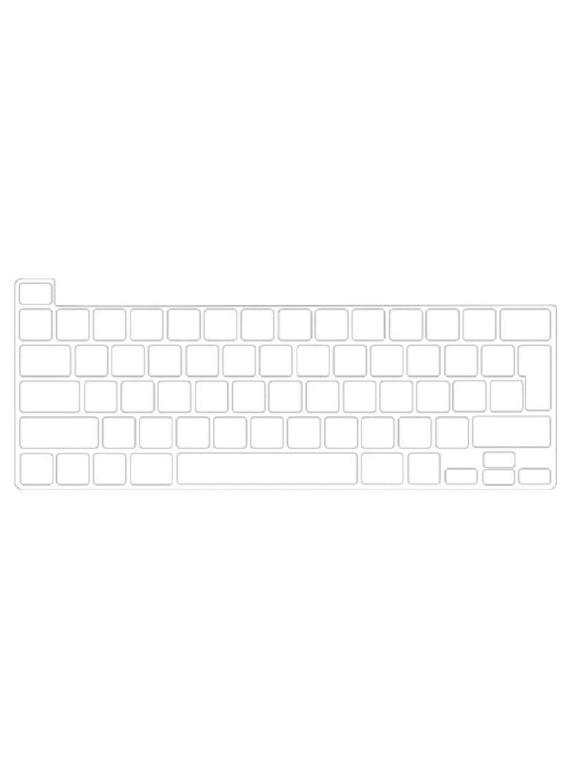 AMM UK Layout Clear Keyboard Cover Compatible with Mac Book New Pro 16" Model: A2141 with Touch Bar & Touch ID (2019, 2020) & 2020 MacBook New Pro 13" Model: A2338 M1/A2251 / A2289 with Retina display and Touch bar & Touch ID. - Image 1