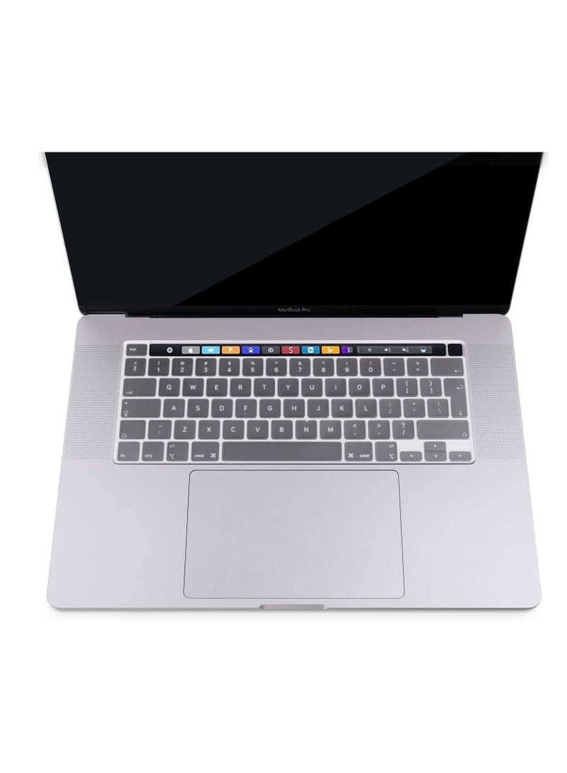 AMM UK Layout Clear Keyboard Cover Compatible with Mac Book New Pro 16" Model: A2141 with Touch Bar & Touch ID (2019, 2020) & 2020 MacBook New Pro 13" Model: A2338 M1/A2251 / A2289 with Retina display and Touch bar & Touch ID. - Image 3