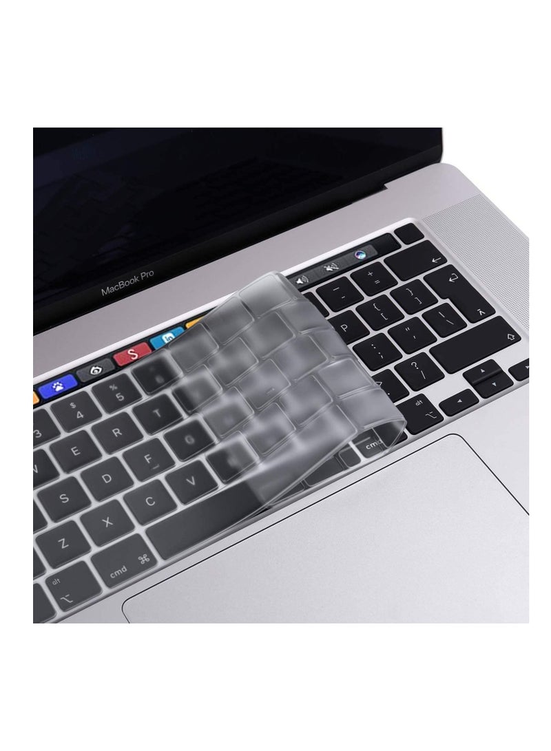 AMM UK Layout Clear Keyboard Cover Compatible with Mac Book New Pro 16" Model: A2141 with Touch Bar & Touch ID (2019, 2020) & 2020 MacBook New Pro 13" Model: A2338 M1/A2251 / A2289 with Retina display and Touch bar & Touch ID. - Image 5