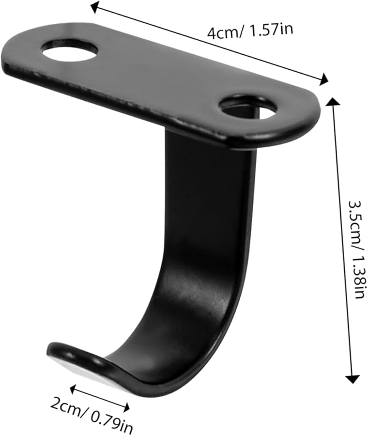 10Pcs Black Under Cabinet Hooks for Kitchen Bathroom Space Saving Wall Mounted Coat Hooks - Image 3