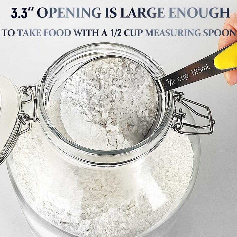 Folinstall 1 Gallon Glass Jar With Airtight Lid  Large Mason Jar For Pickled Eggs  Clear Glass Storage Jar For Kombucha  Limoncello  Sun Tea (Extra 1 Gasket) - Image 3