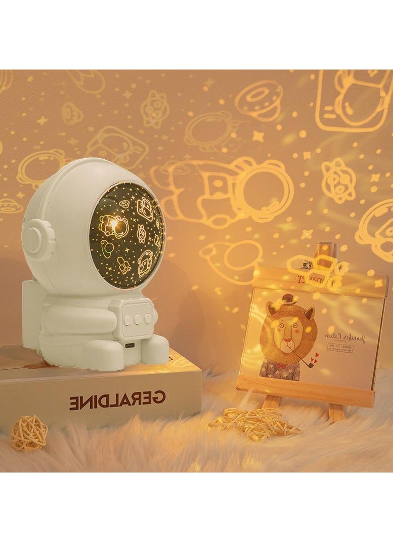 MIXDE Night Light Projector for Kids, Astronaut LED Light for Kids with 8 Projection Films  - Image 1