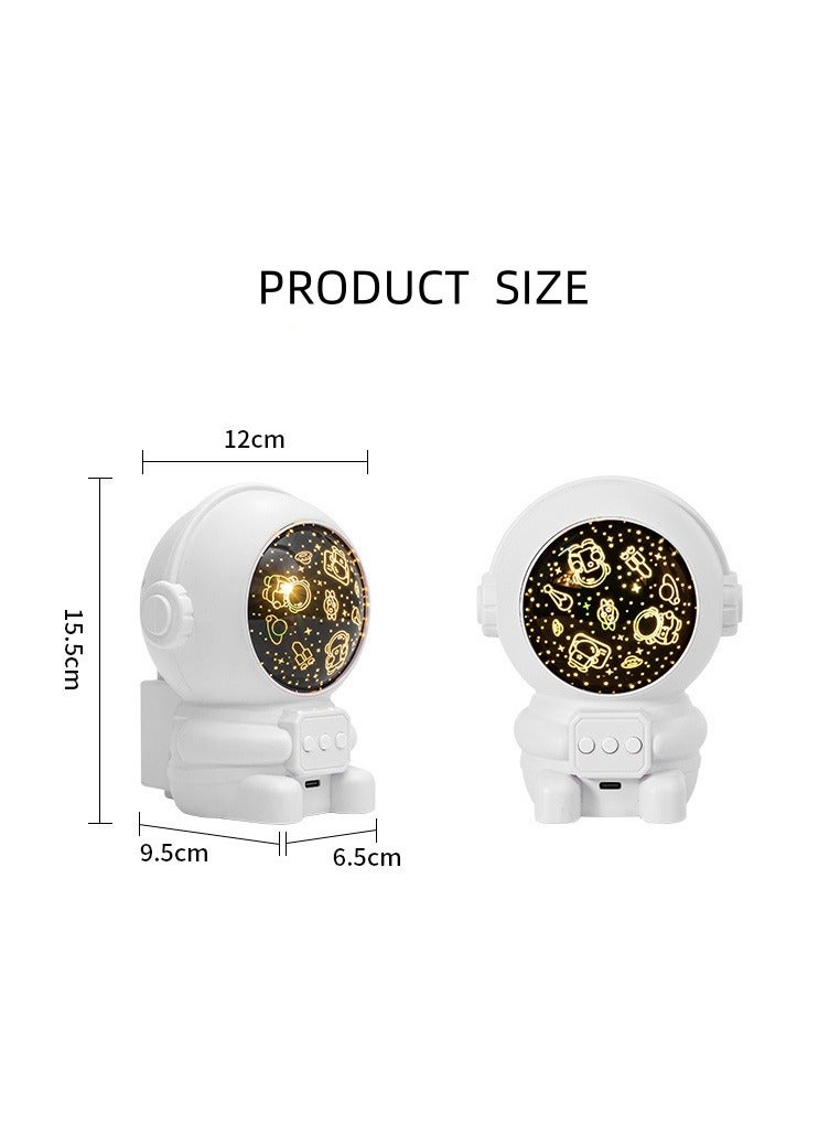 MIXDE Night Light Projector for Kids, Astronaut LED Light for Kids with 8 Projection Films  - Image 4