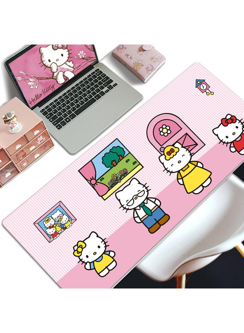 Y&D Hello Kitty Gift For Girls Gaming Mouse Pad Extended Large Mat Desk Pad Stitched Edges Mousepad Long Mouse Pad And Non-Slip Rubber Base Mice Pad 800X300X4mm  - Image 1