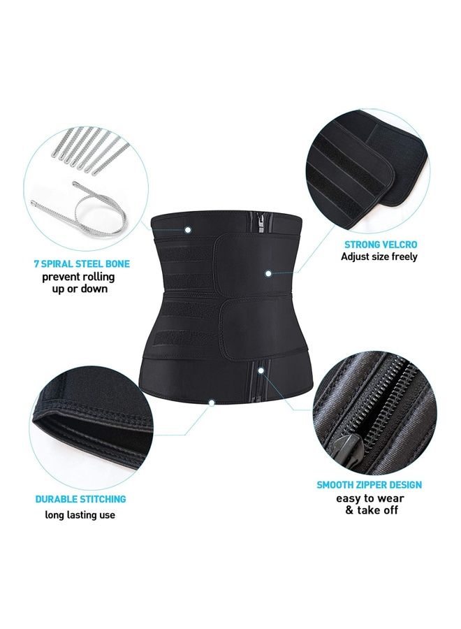 NIBEMINENT Waist Trainer Trimmer Sauna Sweat Belt Shapewear XS  - Image 4