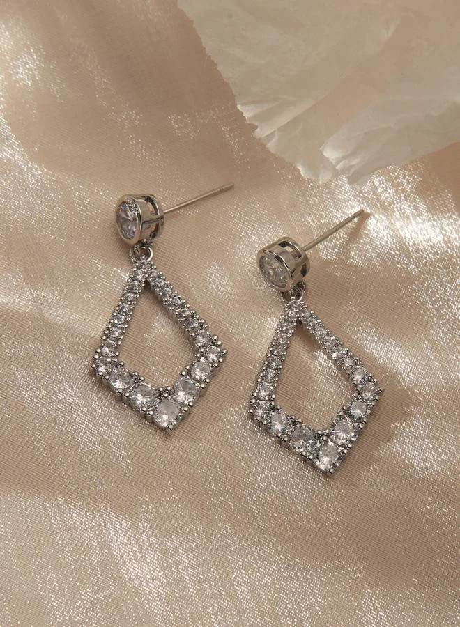 تايك تو أقراط متدلية شكل معين مزينة