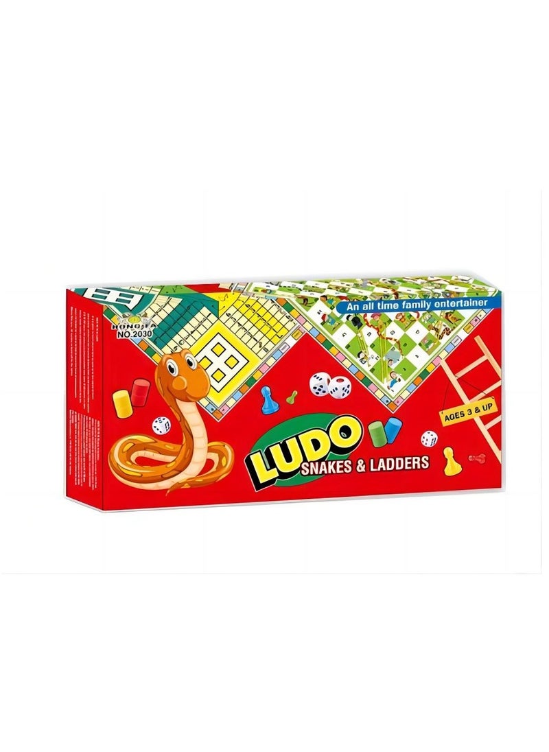 LUDO - 2 In1 Snake Ladder Chess Flying Chess Arabic Game Multi player Chess Puzzle Parent-Child Toy - Image 1