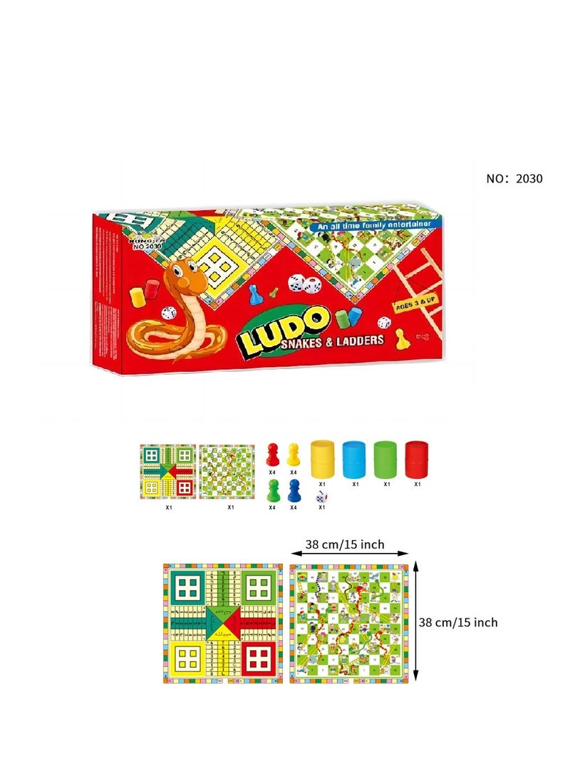 LUDO - 2 In1 Snake Ladder Chess Flying Chess Arabic Game Multi player Chess Puzzle Parent-Child Toy - Image 1