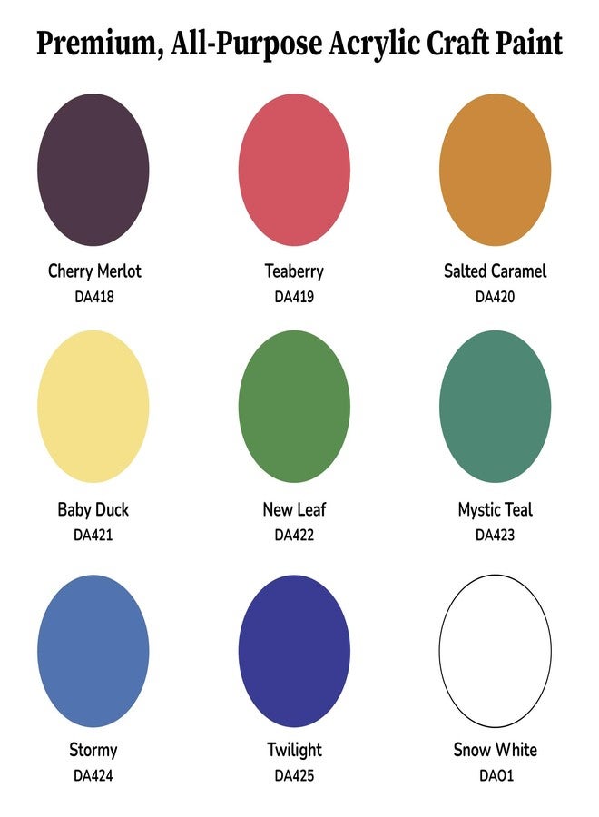 DecoArt Americana Acrylics Paint, New Paint Colors 2024 Set, 9 Colors, 2 Fl oz Bottle (Pack of 9) - Image 2