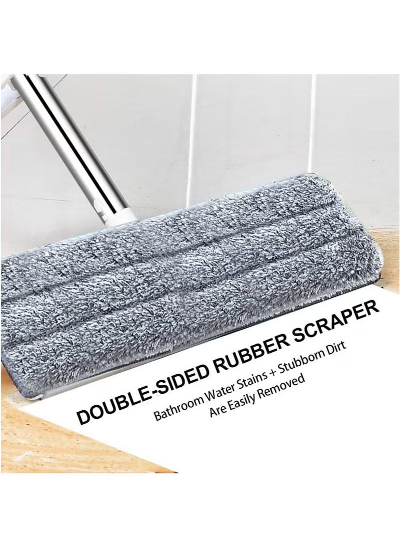 Arabest Microfiber Hardwood Floor Mop, 40cm Floor Scrubbing Mop, Flat Mop for Wet or Dry Laminate Tiled Floor Cleaning with Durable Extended Handle Reusable and Washable Mop Head  - Image 2