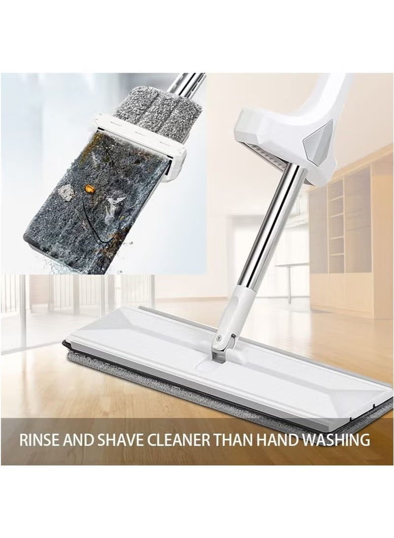 Arabest Microfiber Hardwood Floor Mop, 40cm Floor Scrubbing Mop, Flat Mop for Wet or Dry Laminate Tiled Floor Cleaning with Durable Extended Handle Reusable and Washable Mop Head  - Image 4