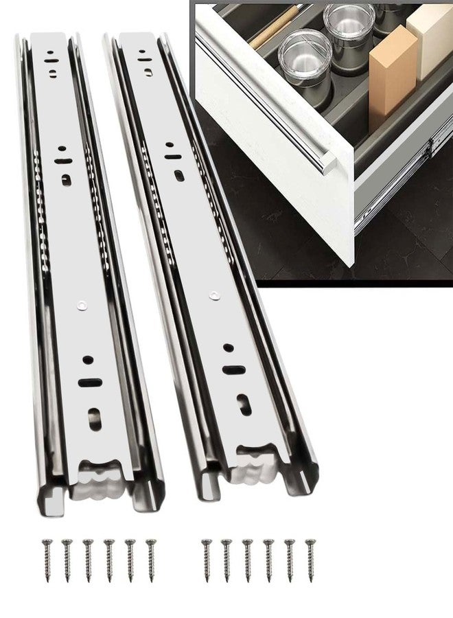 Volo Heavy Duty Drawer Slides, Full Extension Ball Bearing Runners | Pack of 2 Piece | Channels for Kitchen Cabinets, Wardrobes, and Dressers (Stainless Steel, 18 Inch) - Image 1