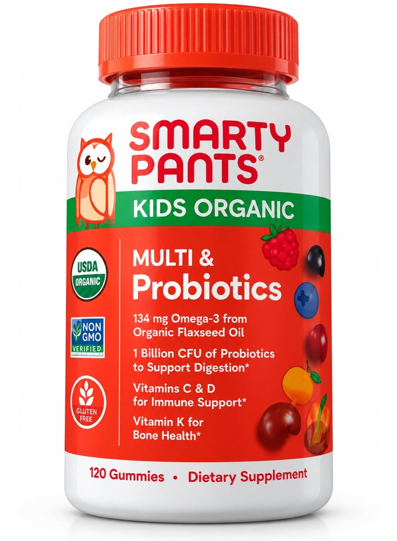 Kids Organic, Multi & Probiotic Gummies,120 Gummies
