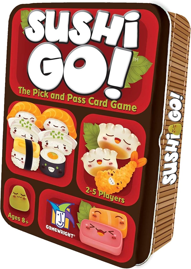 غايمرايت Sushi Go - لعبة بطاقات العائلة Pick and Pass من Gamewright، رائعة للأطفال من 2 إلى 5 لاعبين من سن 8 سنوات فما فوق - Image 1