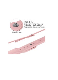 Generic For Apple Watch Series 4/5 Strap Band 42/44mm - Sport Rubber Bracelet Watchband- Sand Pink  - Image 2
