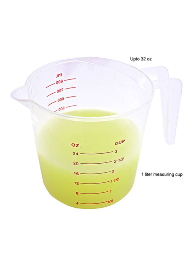 كوب قياس بسعة 800 مل - شفاف مع علامات باللون الأحمر - واضح مع علامات باللون الأحمر شفاف/ أحمر - Image 2