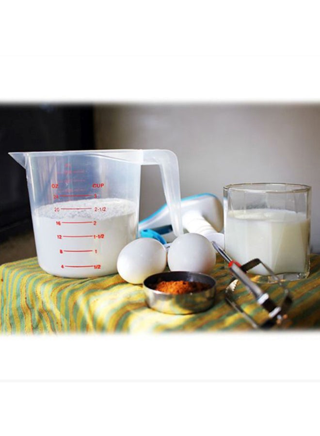 كوب قياس بسعة 800 مل - شفاف مع علامات باللون الأحمر - واضح مع علامات باللون الأحمر شفاف/ أحمر - Image 5