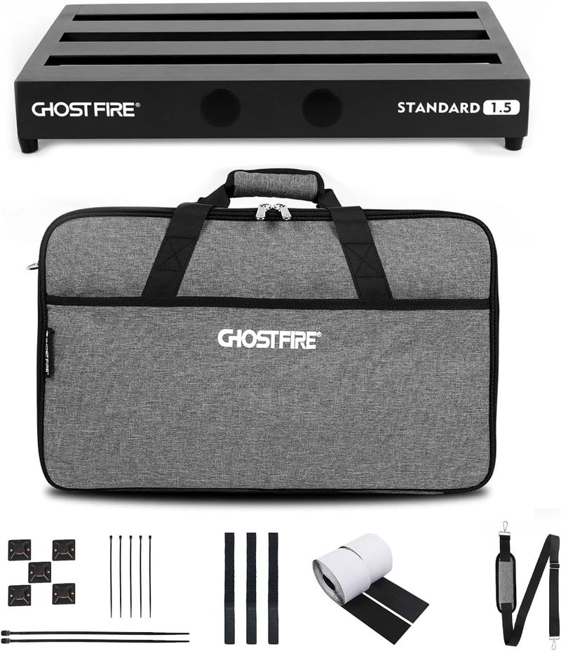 GHOSTFIRE Ghost Fire Guitar Pedal Board Aluminum Alloy 3.0lb Effect Pedalboard 19.6"x11.8" with Carry Bag,V series (V-STANDARD 1.5) - Image 1