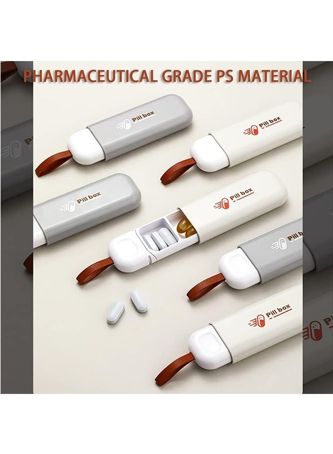 JCB CHIC Portable Pill Organizer Daily Pill Case Small Pill Box with 3 Compartments for Storage Pills Vitamin Fish Oil Supplements and Medication for Travel, 2pcs  - Image 4