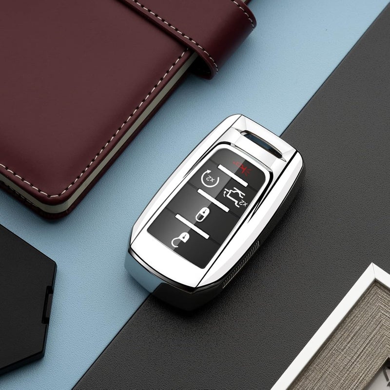 ZSPDACC Silver Key Fob Cover for Dodge Ram - Image 5