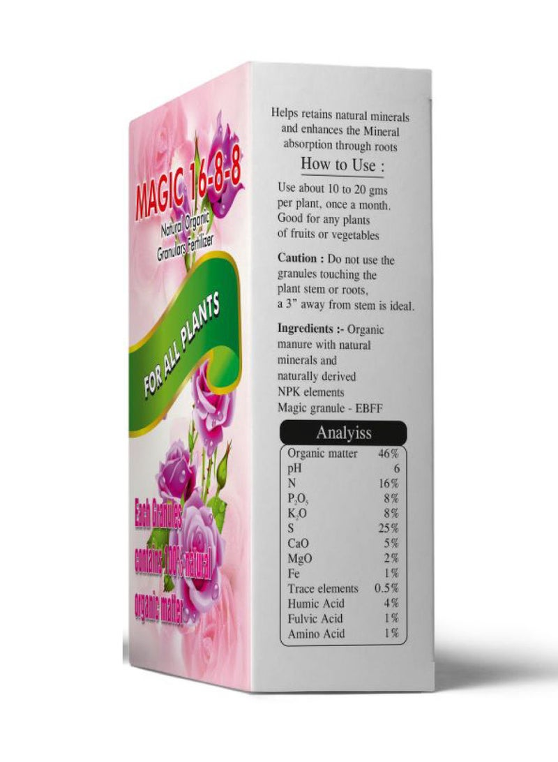 Emirates Biofert Magic 16-8-8 Organic Granular Fertilizer for All Plants 100% Natural 300G - Image 2