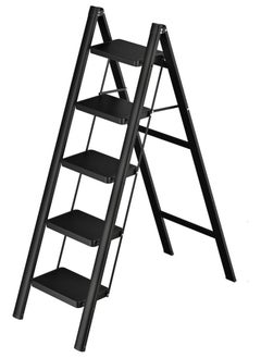 Generic 5 Step Folding Ladder: Wide Pedal, Lightweight Metal - Portable Ladder (Metal)(5 Steps)  - Image 3