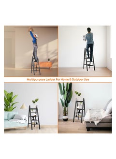 Generic 5 Step Folding Ladder: Wide Pedal, Lightweight Metal - Portable Ladder (Metal)(5 Steps)  - Image 4