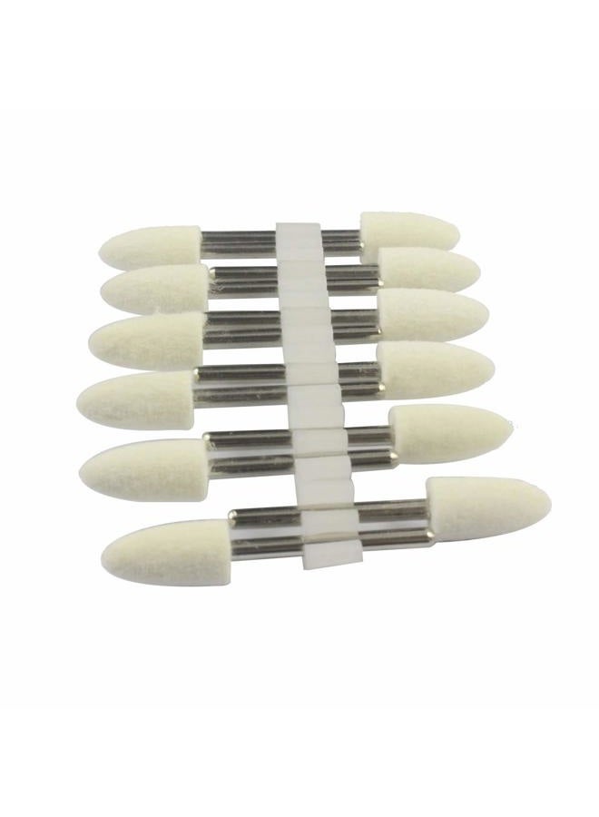 Luo ke 8mm Diameter Bullet shape Polishing Buffing Wheels Wool Felt Mounted Mandrel Grinding Bits Grinder Head Rotary Tool Accessories Drill Tools Attachment - 1/8 Inch Shank - Image 3