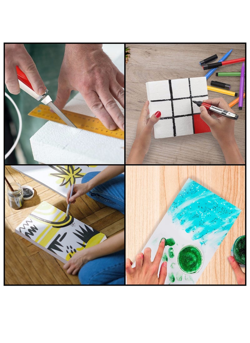 CRAFT MAGIC - Craft Foam Block - Rectangular Polystyrene Foam Sheet for Modelling, School Projects, Textbooks, Sculptures and Floral Arrangements, Pack of 6 (Size- 30 x 15 x 2 cm) - Image 1