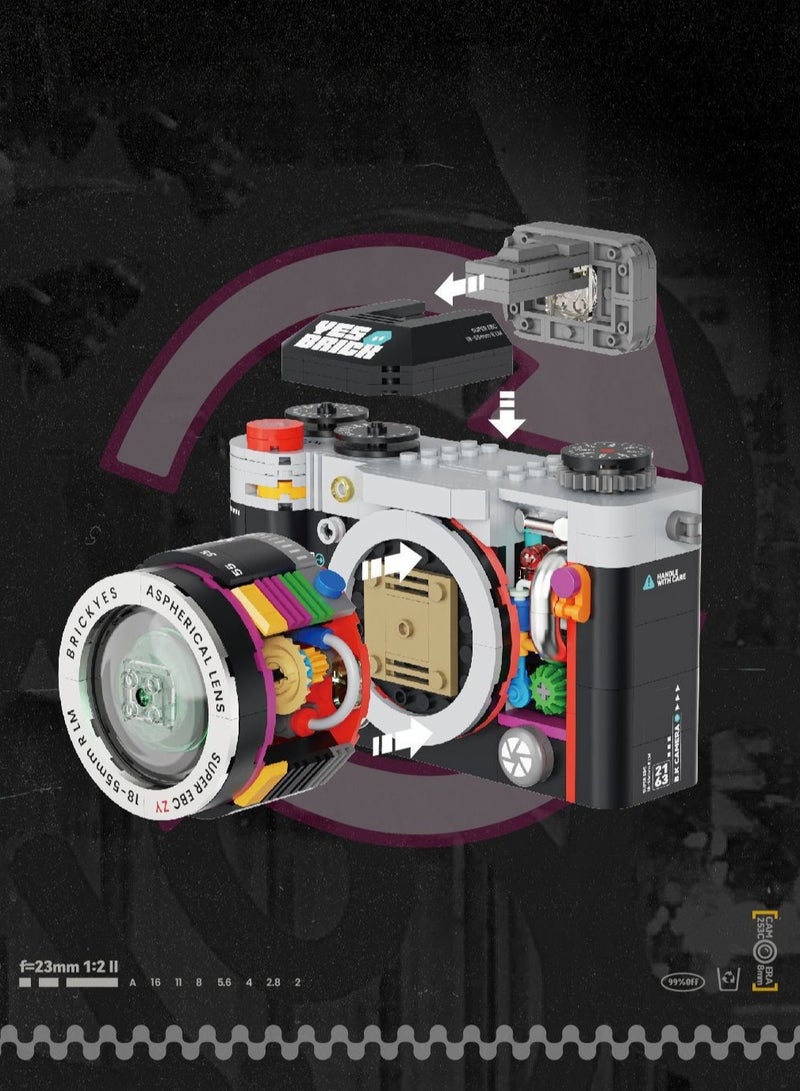 Beauenty Camera Shaped Building Block Set, Educational Kit Birthday Gift, Ages 8+ - Image 3