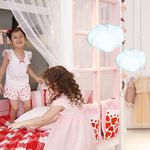 tchrules Cotton Simulation Cloud Decorations 3D Artificial Fake Clouds Props, Clouds for Ceiling, Room DIY Cloud Decor Art Stage Wedding Party for Stage Show Party Decor (6 Pieces, Small and Medium Size) - Image 4