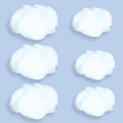 tchrules Cotton Simulation Cloud Decorations 3D Artificial Fake Clouds Props, Clouds for Ceiling, Room DIY Cloud Decor Art Stage Wedding Party for Stage Show Party Decor (6 Pieces, Small and Medium Size) - Image 1