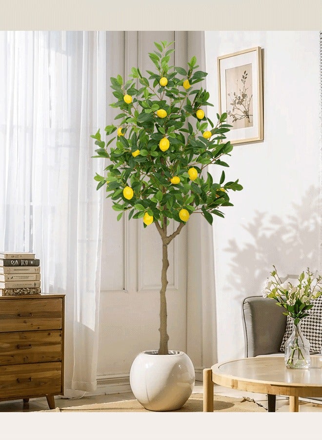 أف بي سي أشجار الليمون الاصطناعية - النباتات الزائفة الطبيعية تقريبا في الأماكن الداخلية ، مع التجميع السهل ، والصيانة المنخفضة ، مثالية لكل من الديكورات الداخلية والديكورات الشرفة في الهواء الطلق - Image 2