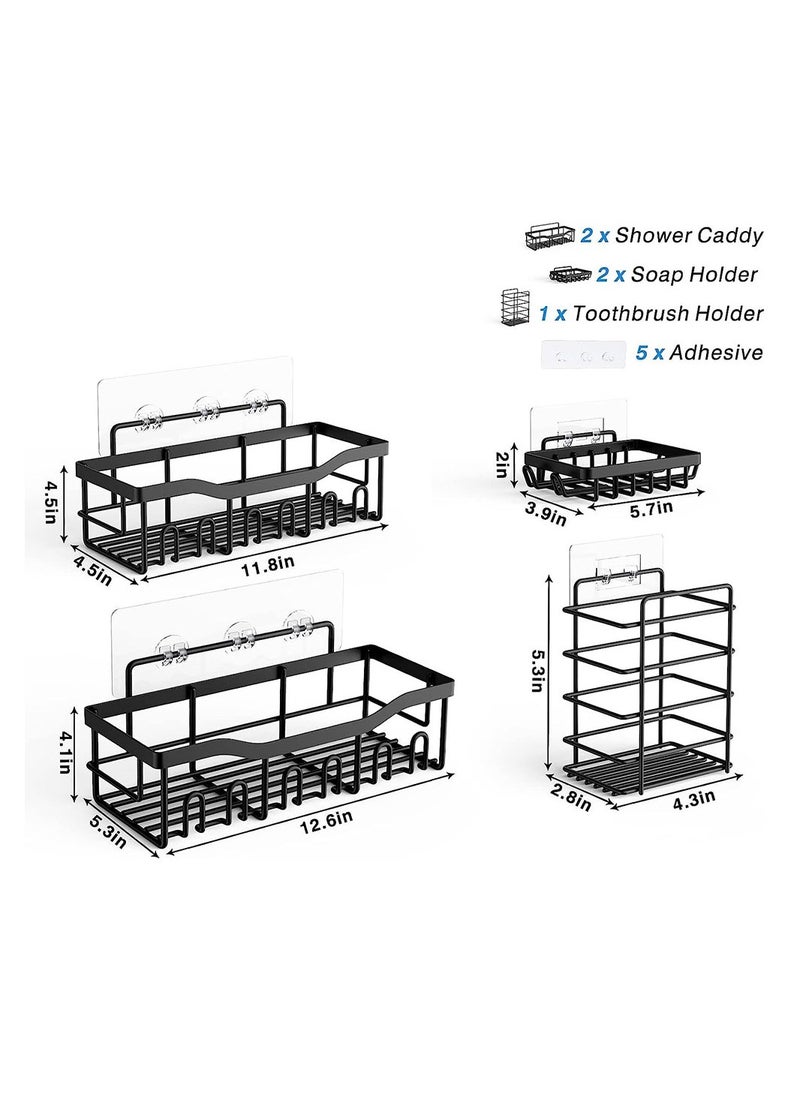 COOLBABY 5 Pack Adhesive Shower Organizer for Bathroom Storage&Home Decor&Kitchen No Drilling Stainless Steel Bathroom Organizer - pzsku/Z5FF7C469131015D320A9Z/45/_/1695619883/d4647be9-40f8-4175-807e-d976605bf601