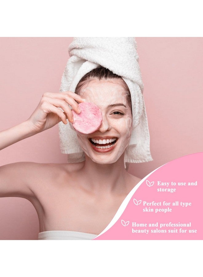 Luxiv 240+1 Count Compressed Facial Sponges, Luxiv Round Face Sponge Professional Compressed Makeup Removal Sponges for Estheticians Wash Face Sponge Compress Exfoliating Spa Pads With Portable Case (Pink) - Image 5