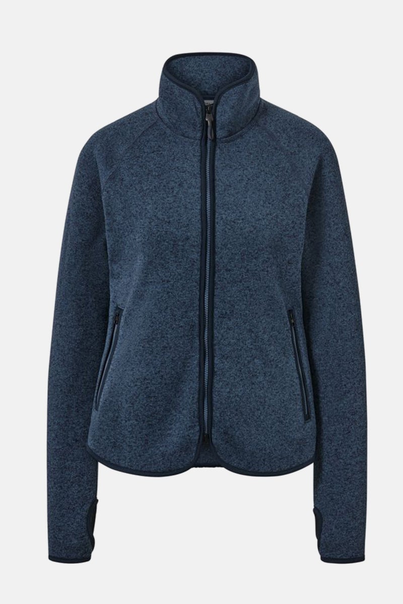 Tchibo Women Regular Fit Heather Long Sleeves Jacket Shirt, Navy Combo  - Image 2